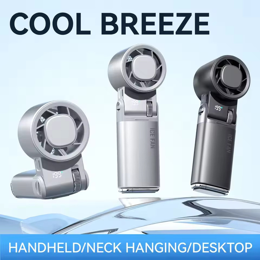 Mi Handheld Mini-Ventilator mit 6000mAh Akku, LCD-Display, 199 Geschwindigkeitsstufen und LED-Leuchte in Weiß - Bild 2