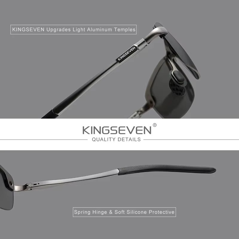 KINGSEVEN Sonnenbrille Halbrand, polarisiert, Herren - Bild 4