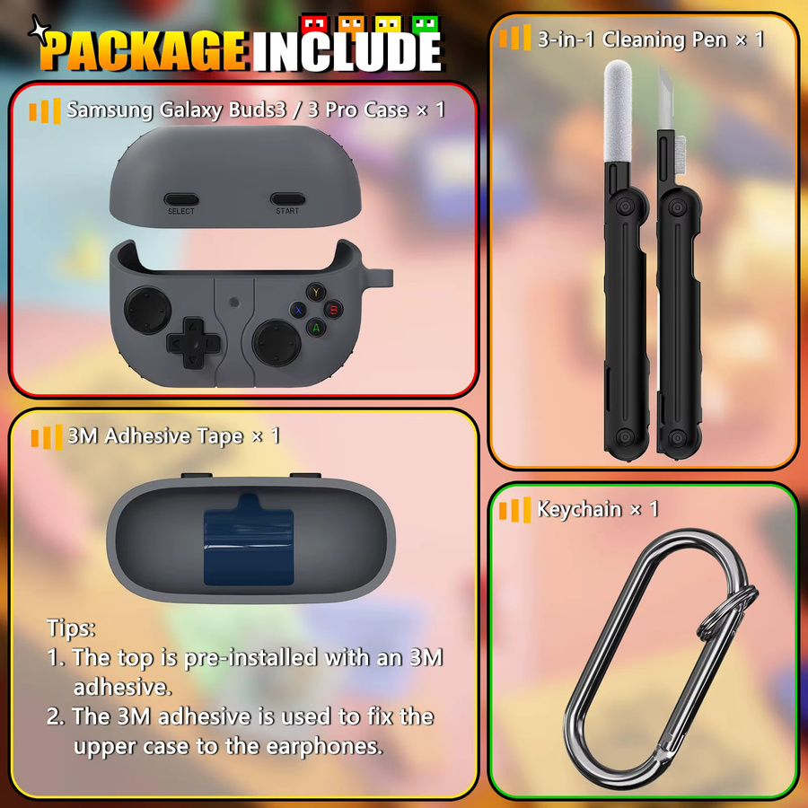 Samsung Galaxy Buds 3 FE / 3 Pro / 3 Silikon Schutzhülle im Spieler-Design inklusive Reinigungsset in Grün oder Grau - Bild 5