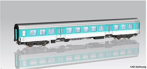Piko H0 Halberstädter Mitteleinstiegswagen, mintgrün, 1./2. Kl., 1:87 - Bild 1
