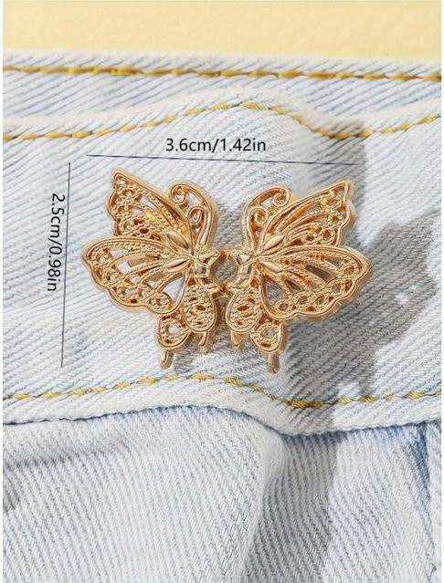 Broschnadel Schmetterling, gold, Damen - Bild 1