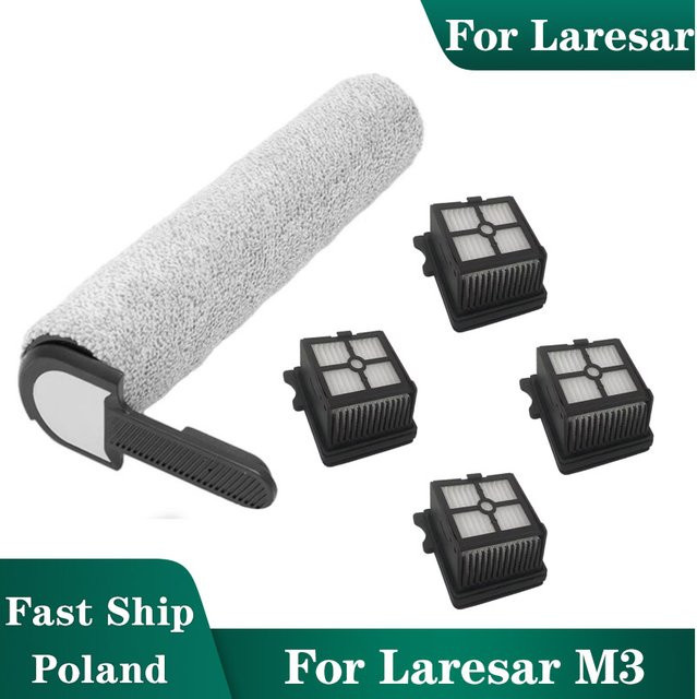 E.LUO Hauptwalzenbürste und HEPA-Filter Set für Laresar M3 Nass- und Trockensauger - Bild 1