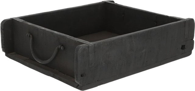 Novaliv Holzkiste Vintage Schwarz aus recyceltem Altholz im Landhausstil B/T/H: 30 x 25 x 8 cm - Bild 1