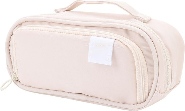 Ästhetisches Federmäppchen mit großem Fassungsvermögen und ausziehbarem Organizer in Beige White - Bild 1