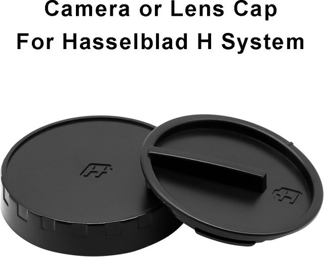Hasselblad Ersatz Kameragehäusedeckel und Objektiv-Rückkappen aus Kunststoff für H-Mount-System H1 H2 H3D H4D H5D H6D sowie HC HCD in Schwarz - Bild 1