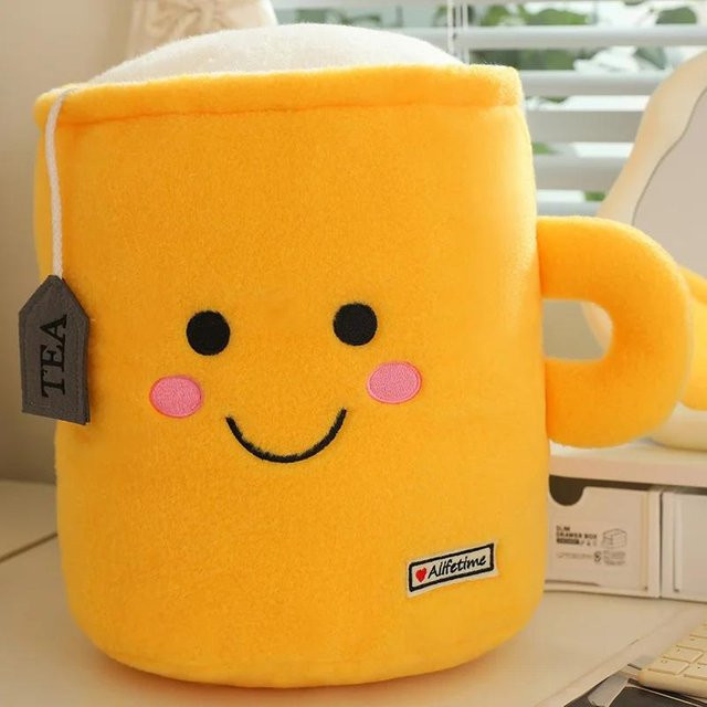 Yiran Health & Beauty Kawaii Tee Wendbares Plüschtier, Milchtee Tasse - Bild 1