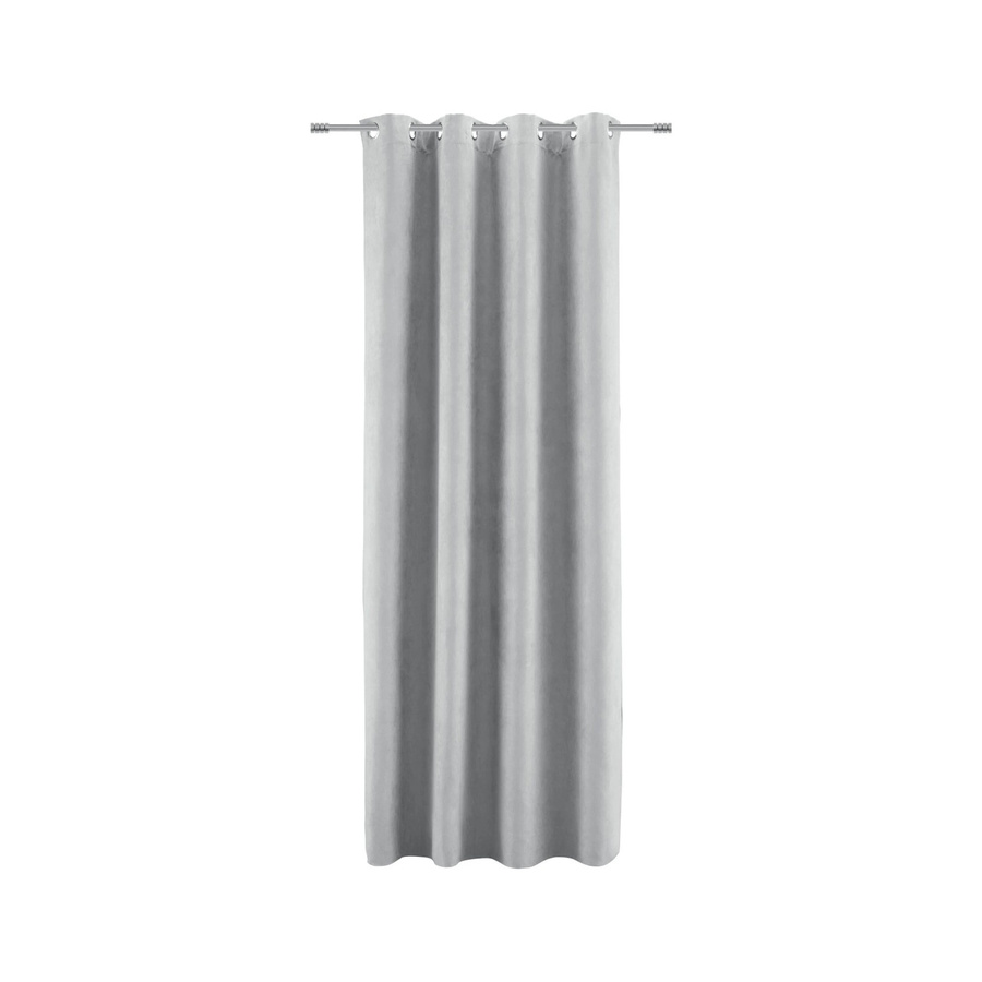 Mömax Ösenschal Velours in Grau, B/H: 140 x 245 cm - Bild 2