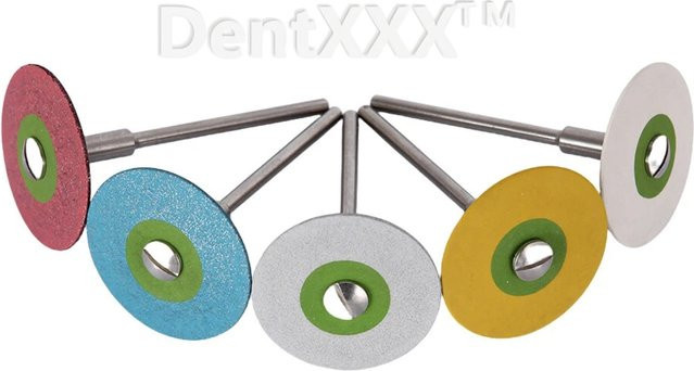 Gummi-Diamantpolierscheibe für Porzellan, 26 mm Durchmesser für Laborpolierer - Bild 1
