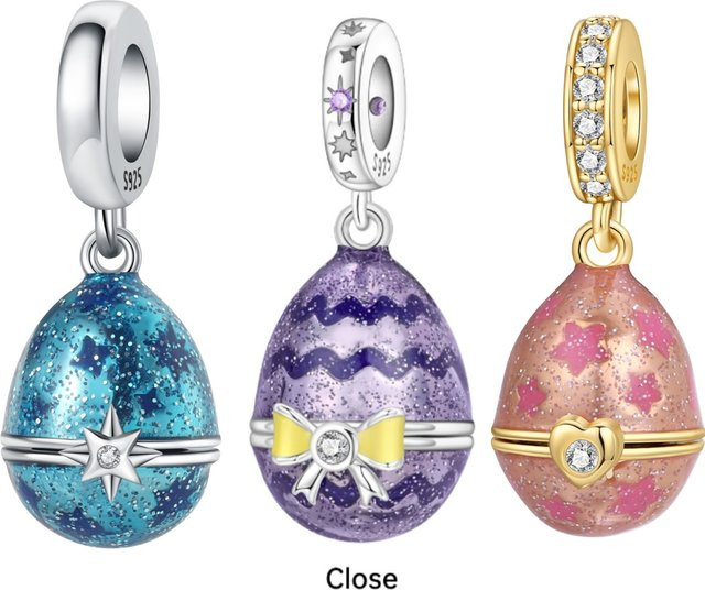 MISEFF Charm Osterei, 925 Silber, Zirkonia, Damen - Bild 1