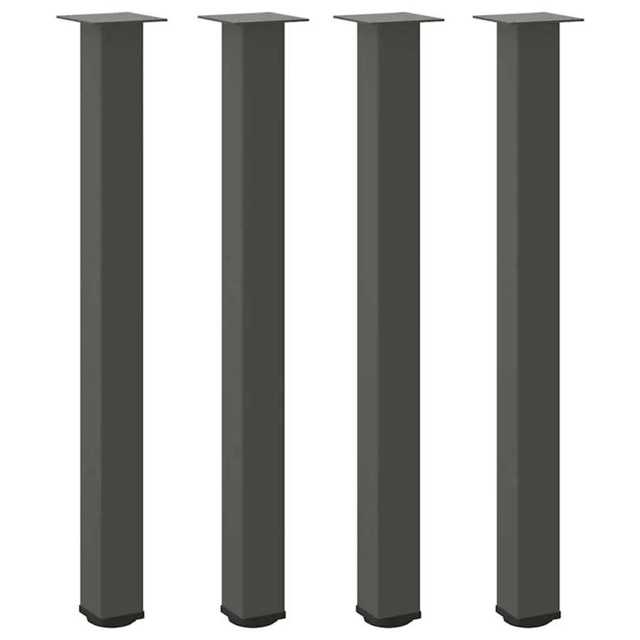 vidaXL Bartischbeine 4er Set aus Stahl in Anthrazit Matt, Höhe: 90-92 cm - Bild 2