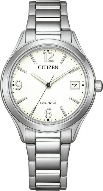 Citizen Armbanduhr Eco-Drive, Solar, Edelstahl, Silber, 34 mm, Damen - Bild 1