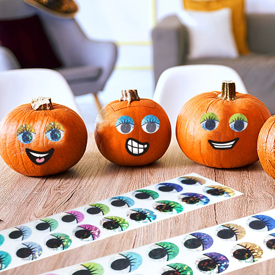 2000 Stück holografische Augenaufkleberrolle in Multicolour als selbstklebende Wimpern-Design-Etiketten für Bastelarbeiten und Geschenkverpackungen - Bild 4
