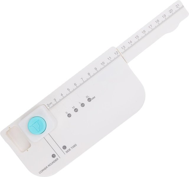 Multifunktionaler Tabstanzer Shoemst für Papierbasteln und Registerblätter in Weiß - Bild 1