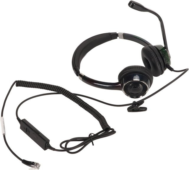 Honor Electronics Kabelgebundenes Business-Headset mit Geräuschunterdrückung und Mikrofon in Schwarz - Bild 1