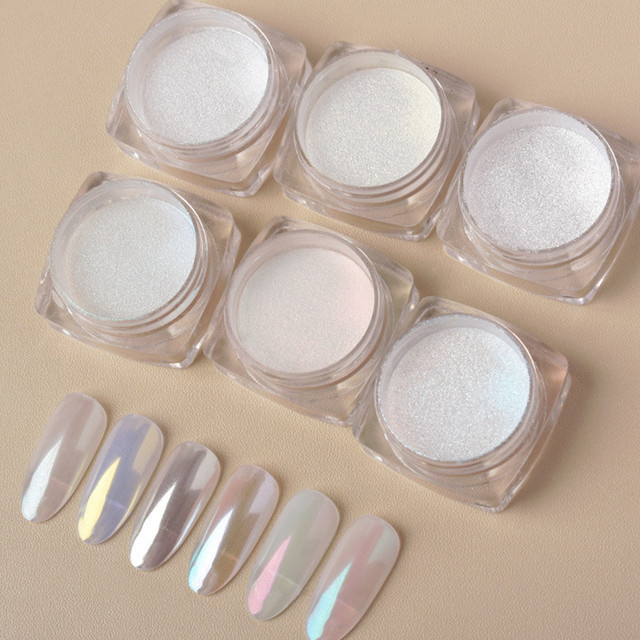 MAFANAILS Nail Art Puder, Weiß, Glänzend - Bild 1