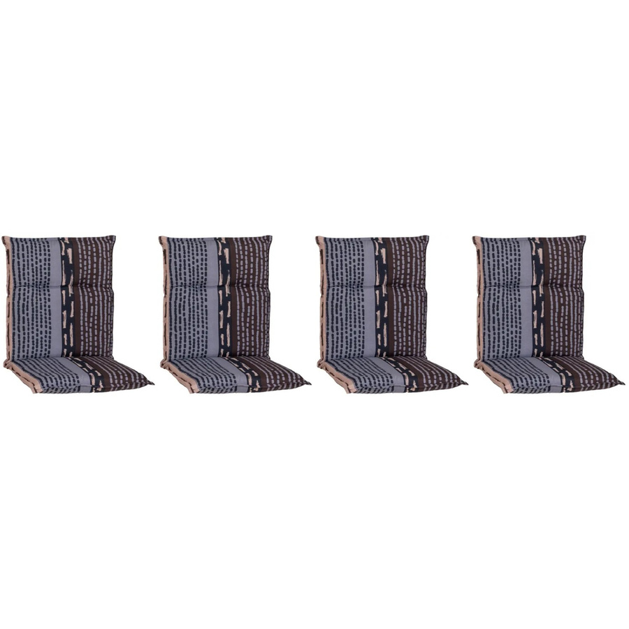 Beo Sitzauflage Niedriglehner Bangui 4er-Set gestreift Grau-Ecru B/T/H: 101 x 50 x 6 cm - Bild 2