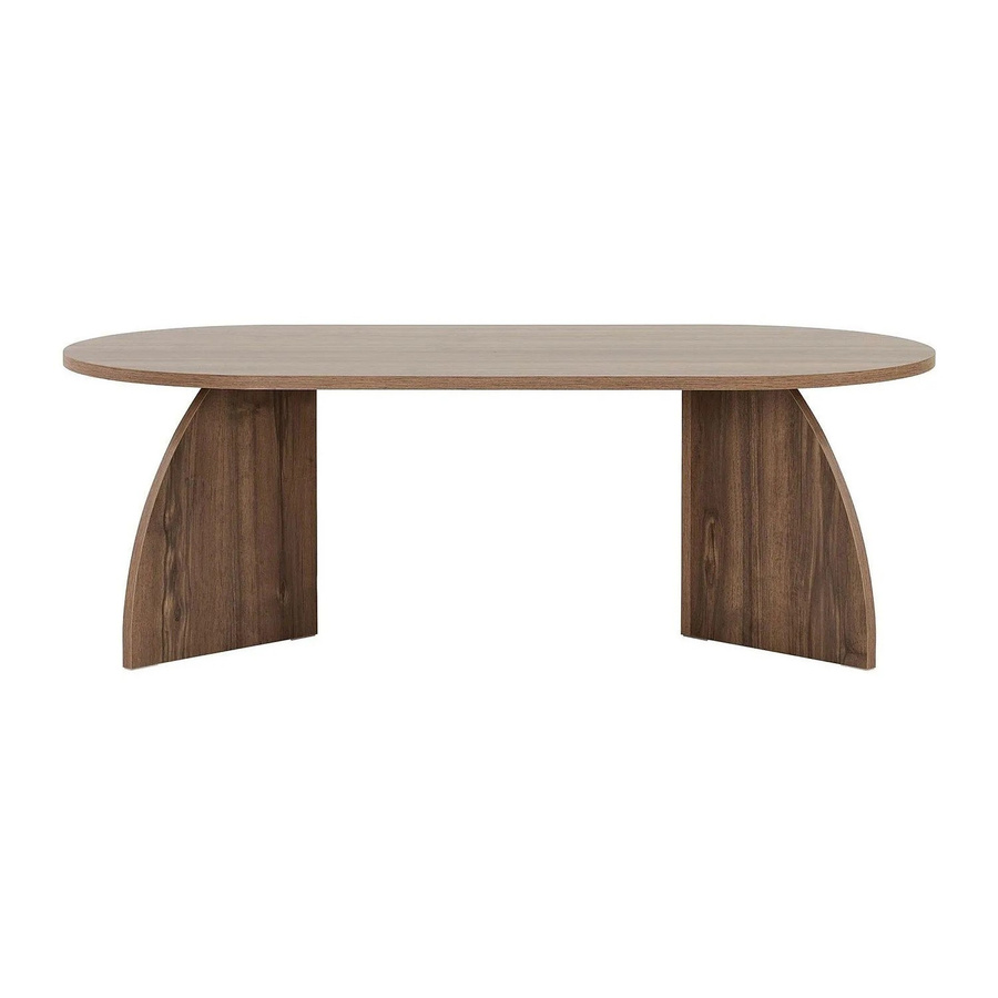 Couchtisch Jorela von Vente-unique in Natur Dunkelbraun, rechteckiges Design aus Spanplatte, B: 120 cm, T: 60 cm, H: 40 cm - Bild 2