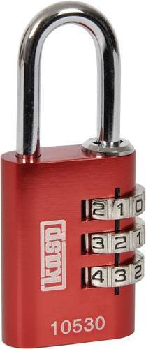 KASP K10530REDD Zahlenschloss mit Kombination in Rot, 30 mm - Bild 1