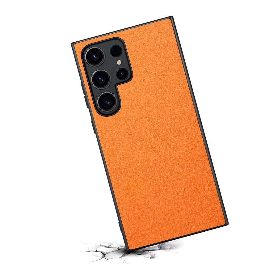Luxuriöse Samsung Handyhülle aus Kunstleder mit mattem Finish in Grün für Samsung Galaxy S26 Ultra, S25 Plus, S24 und S23 - Bild 2