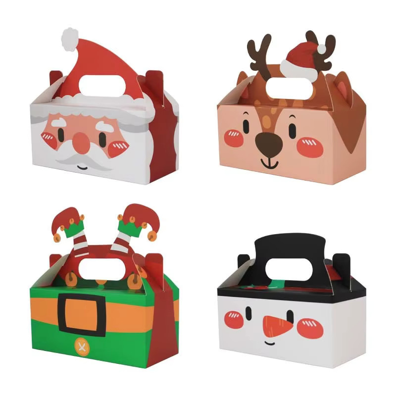 Trebalena Weihnachtsgeschenkboxen aus Papier in Mehrfarbig, kleine Goodie-Boxen für Kinder und Partys, rechteckig - Bild 5