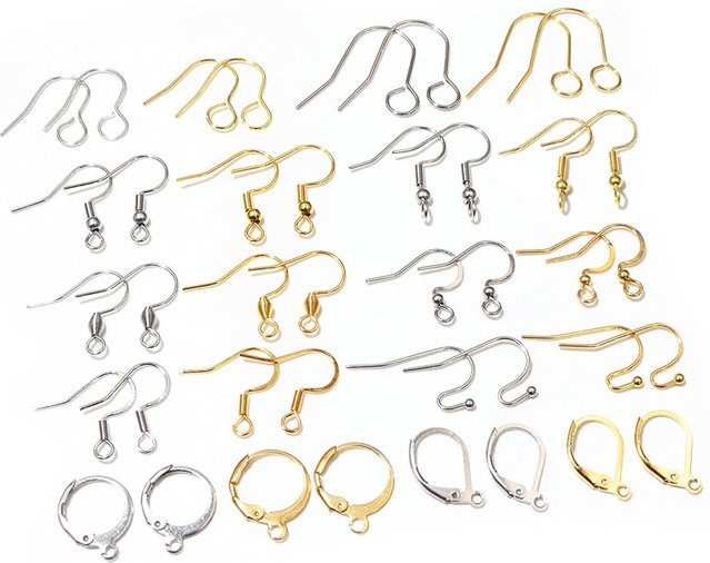 Wadsfred Ohrringe Haken Verschluss, Edelstahl, Gold, Unisex - Bild 1