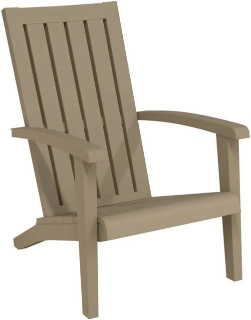 Furnicato Adirondack Gartenstuhl aus Polypropylen in Braun mit Armlehnen und UV-Beständigkeit - Bild 1