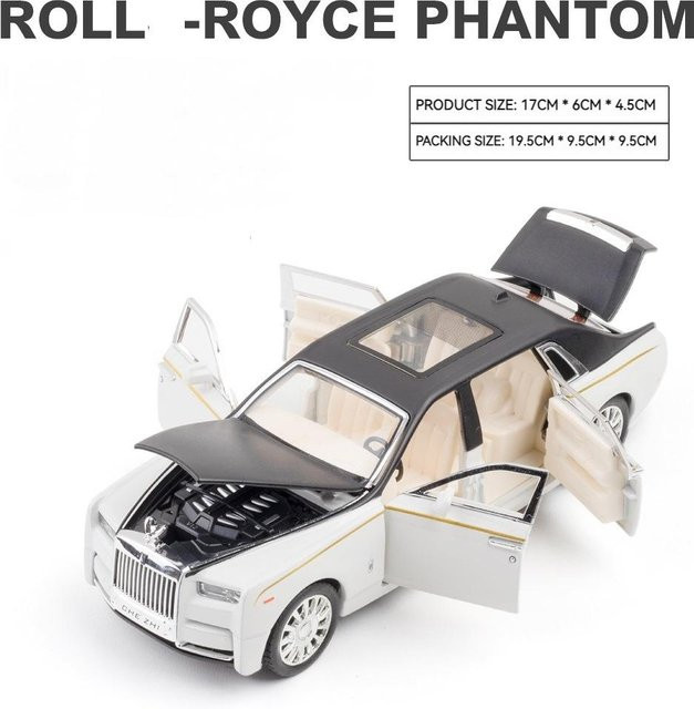 Linyi toy car Rolls Royce Phantom VIII Luxuslimousine, Sportwagenmodell, 1:32, Metall, ab 14 Jahren - Bild 1