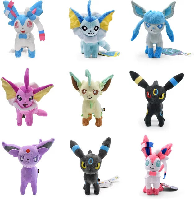 Bandai Pokémon Leafeon Vaporeon Glaceon Sylveon Espeon Umbreon, Plüschtier, ab 0 Jahren - Bild 1