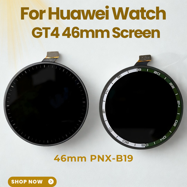 Ersatz LCD Display Touchscreen Digitizer für Huawei Watch GT 4 46mm PNX-B19 in Schwarz - Bild 1