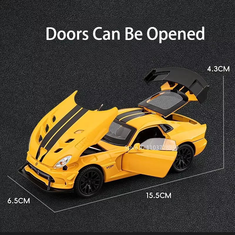 MAKEDA Viper Tomahawk Spielzeug-Supercar-Modell, 1:32, Metalldruckguss, mit Licht und Sound - Bild 4