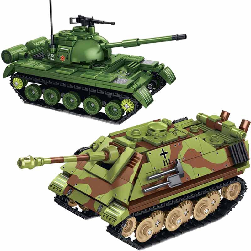 WK2 Militär Deutschland Jagdpanther G1 Panzerfahrzeug Typ 59, Modellbausteine Set, ab 6 Jahren - Bild 2