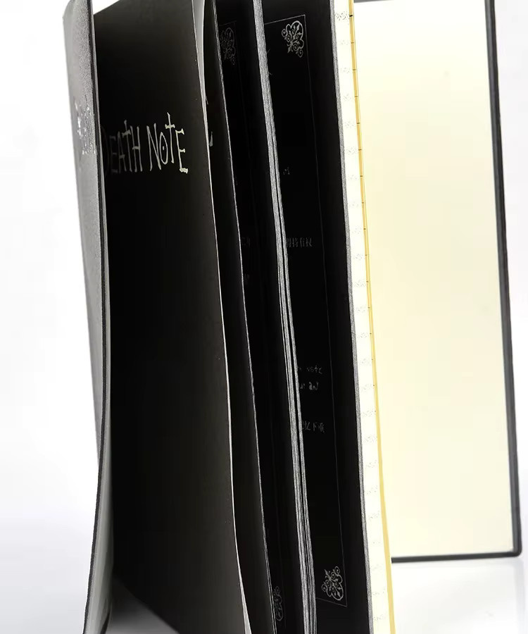Bandai Death Note Anime Notizbuch-Set mit Leder-Tagebuch, Halskette und Federstift in Schwarz - Bild 5