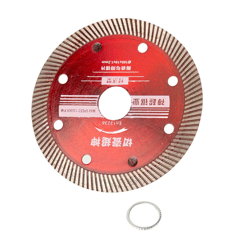 FUDO Deco Turbo Diamant-Sägeblatt-Scheibe für Hartfliesen, Keramik und Mauerwerk, Farbe: Rot, Durchmesser: 125 mm, Dicke: 1,2 mm, Breite: 10 mm - Bild 2