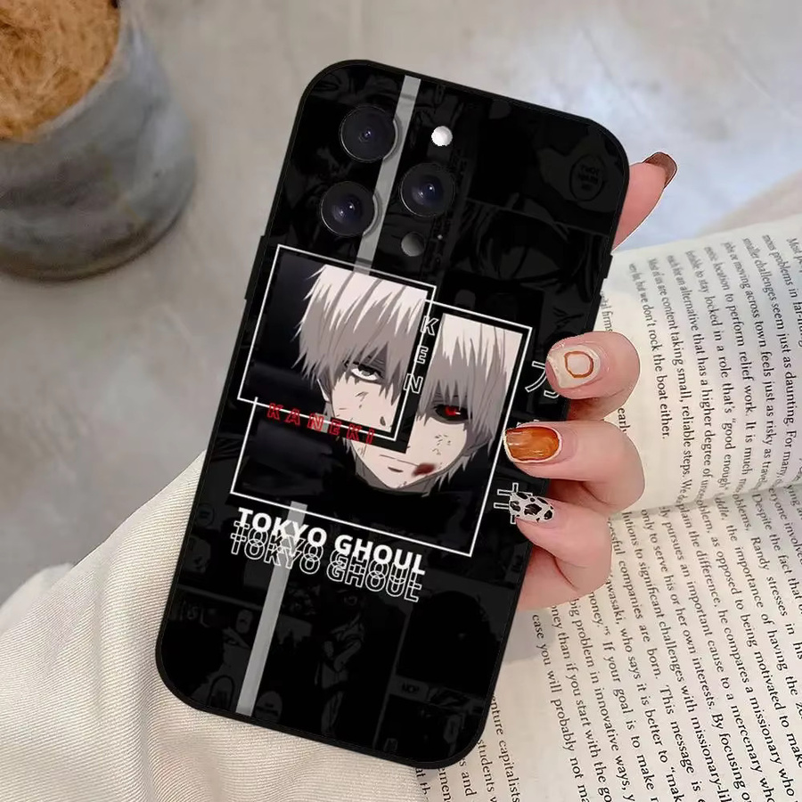T-Tokyo Ghoul Anime Handyhülle aus schwarzem Silikon für Apple iPhone Modelle - Bild 4