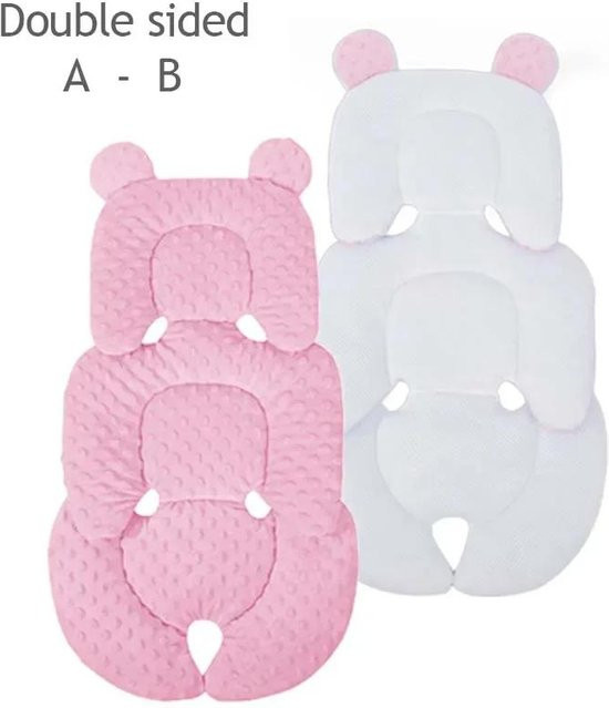 Binchi Fitness Babykinderwagen Sitzkissen für Säuglinge, doppelseitiges Sicherheitssitzpolster aus Baumwolle, Farbe: Pink - Bild 1
