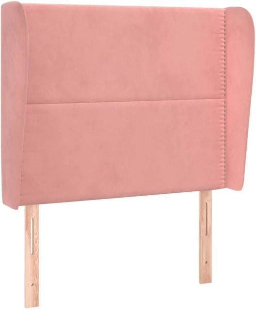 vidaXL Kopfteil mit Ohren in Rosa aus Samt, B/T/H: 83 x 23 x 128 cm - Bild 1