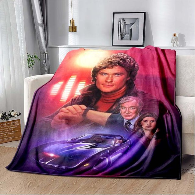LOLO IU Knight Rider KITT Auto Flanelldecke, weiche und gemütliche Decke in Multicolour, B/B: 130 x 150 cm - Bild 1