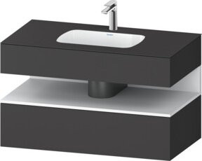 Duravit Einbauwaschtisch-Möbel-Set Qatego in Weiß, B/T/H: 100 x 55 x 60 cm - Bild 1