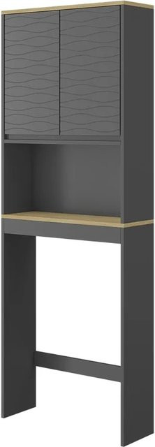 Vicco Toilettenschrank Livia für das Badezimmer in Anthrazit, B/T/H: 60 x 17,5 x 163 cm - Bild 1