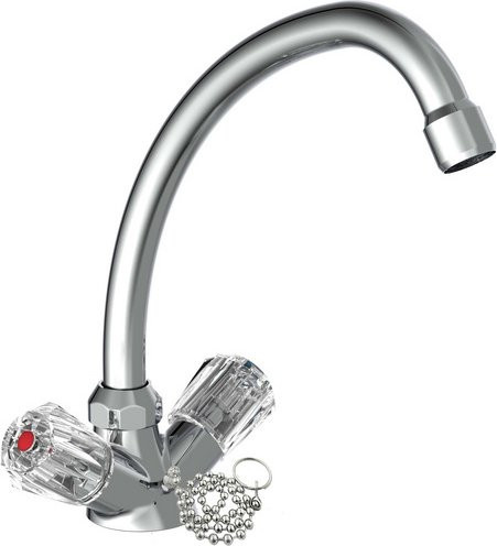 Schütte Waschtischarmatur Brillant Niederdruck Einhebelmischer aus Messing in Chrom Silber - Bild 1
