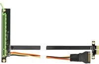 Delock Riser Card PCIe x1 auf x16 mit flexiblem Kabel, Schwarz, Kabellänge: 80 cm - Bild 1