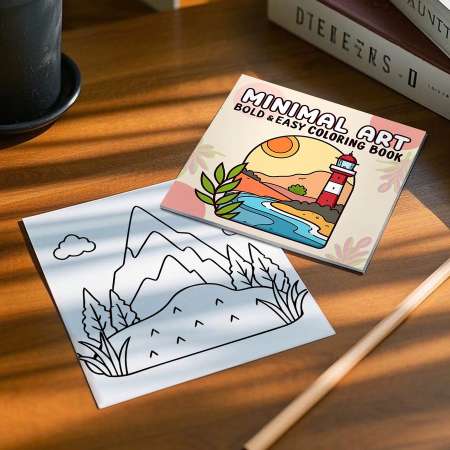MINIMAL ART Malbuch für Erwachsene mit einfachen und niedlichen Mustern - Bild 3