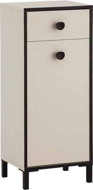 Schildmeyer Highboard Edda in Beige mit Türen und Schubladen, B/T/H: 40,3 x 33,05 x 96,4 cm - Bild 1