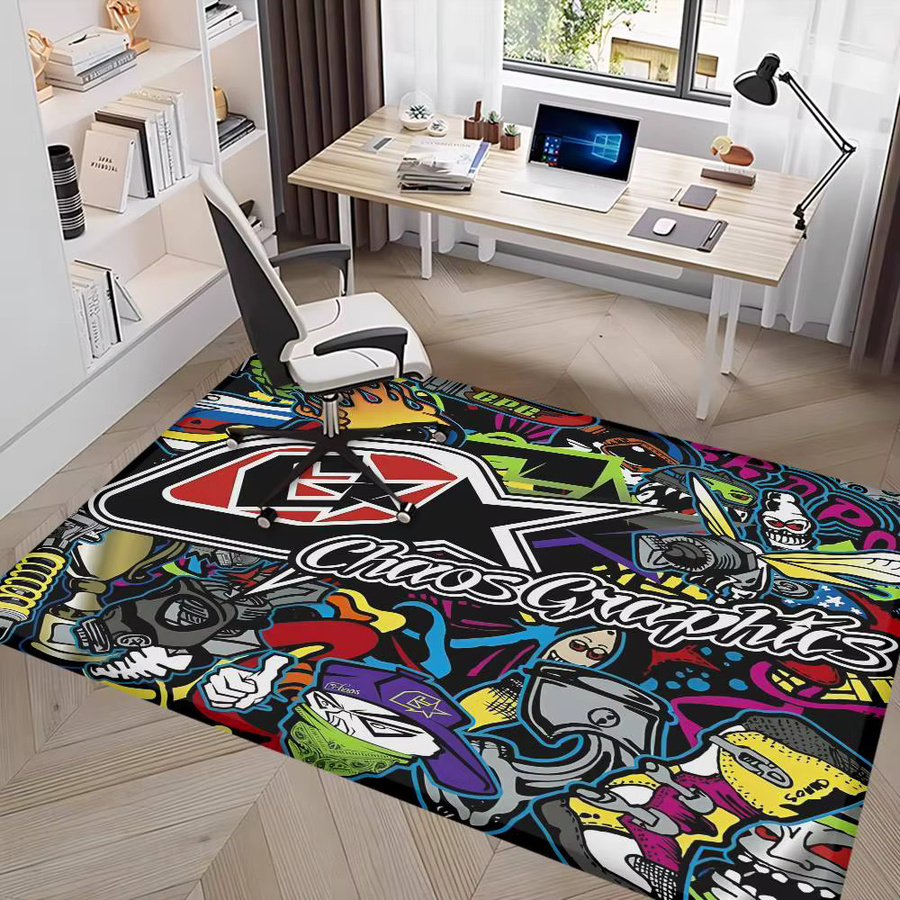 Troy Lee Design Fußmatte im nordischen Stil als Druckteppich für Badezimmer, Toilette oder Schlafzimmer, Multicolor - Bild 4