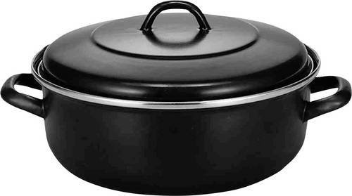 Krüger Haushaltswaren KB28 Bräter aus Emaille in Schwarz, Durchmesser: 28 cm - Bild 1