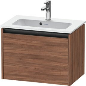 Duravit Waschtischunterschrank Ketho.2 Compact, Farbe Nussbaum Natur, 1 Auszug, wandhängend, B: 61 cm, T: 39 cm, H: 44 cm - Bild 1