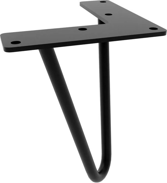 HEVVA Möbelbein NEAPEL aus Metall in Schwarz Matt, Höhe: 15 cm - Bild 1