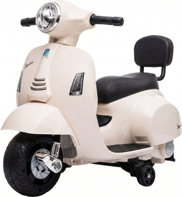 Aosom Elektro Motorrad Vespa GTS 6V, Weiß, ab 1,5 Jahre - Bild 1