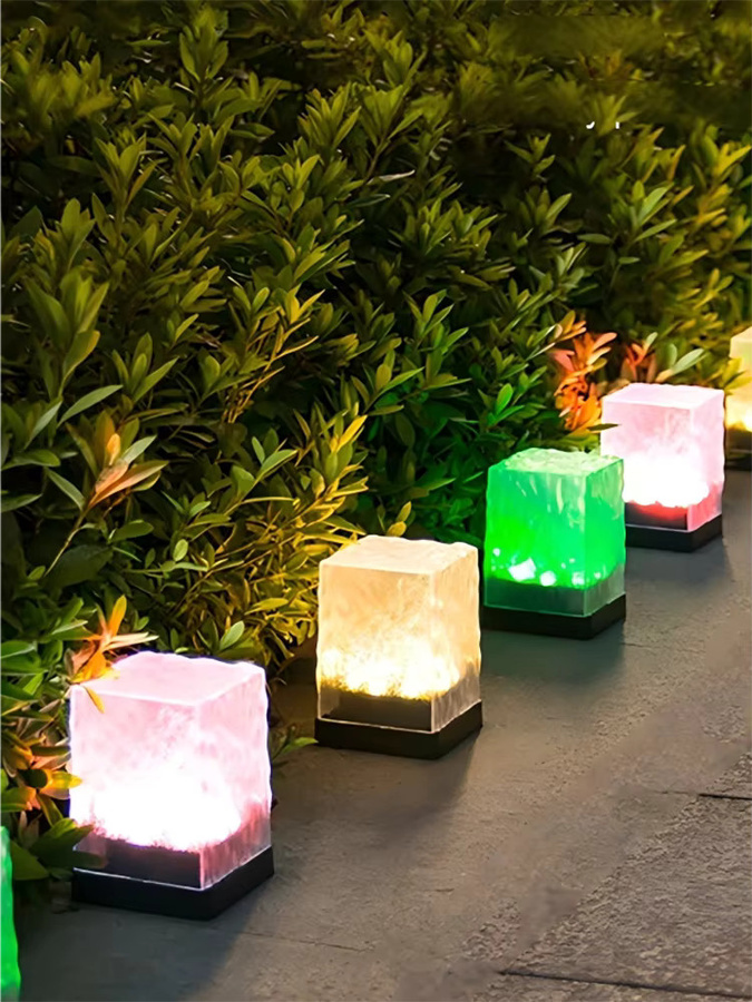 RGB LED Solar Wege Lampe in Schwarz mit Mehrfarben-Effekt und Dämmerungssensor für Garten und Terrasse - Bild 6
