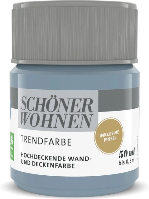 Schöner Wohnen Wandfarbe Plaster Denim Matt Blau 50 ml - Bild 1